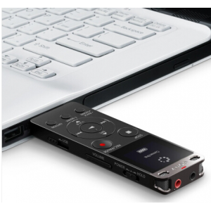 索尼（SONY）商务录音笔 数码录音棒 快充可扩展 ICD-UX565F(8G内存) 黑色、银色