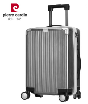 皮尔卡丹拉杆箱 静音万向轮行李箱男女 拉丝防刮密码箱登机箱 20/24/28英寸旅行箱 灰色 20寸 皮尔卡丹拉杆箱 静音万向轮行李箱男女 拉丝防刮密码箱登机箱 20/24/28英寸旅行箱 灰色 20寸