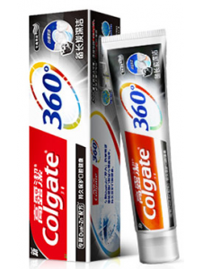 高露洁（Colgate）360°新品 双锌备长炭深洁 牙膏200g（冬青薄荷，清新口气）