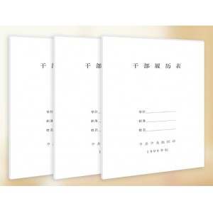 干部履历表 A4干部履历表 干部履历表 一包10本