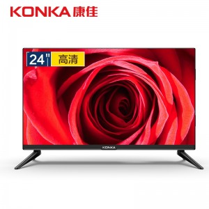 康佳（KONKA）LED24E330C 24英寸高清蓝光窄边卧室LED液晶平板电视机显示器工程机黑色