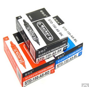 斯特丹 大双头油性记号笔 一盒10支 斯特丹 大双头油性记号笔 一盒10支