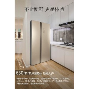TCL 509升 风冷无霜 对开门电冰箱 电脑控温 流光金 BCD-509WEFA1