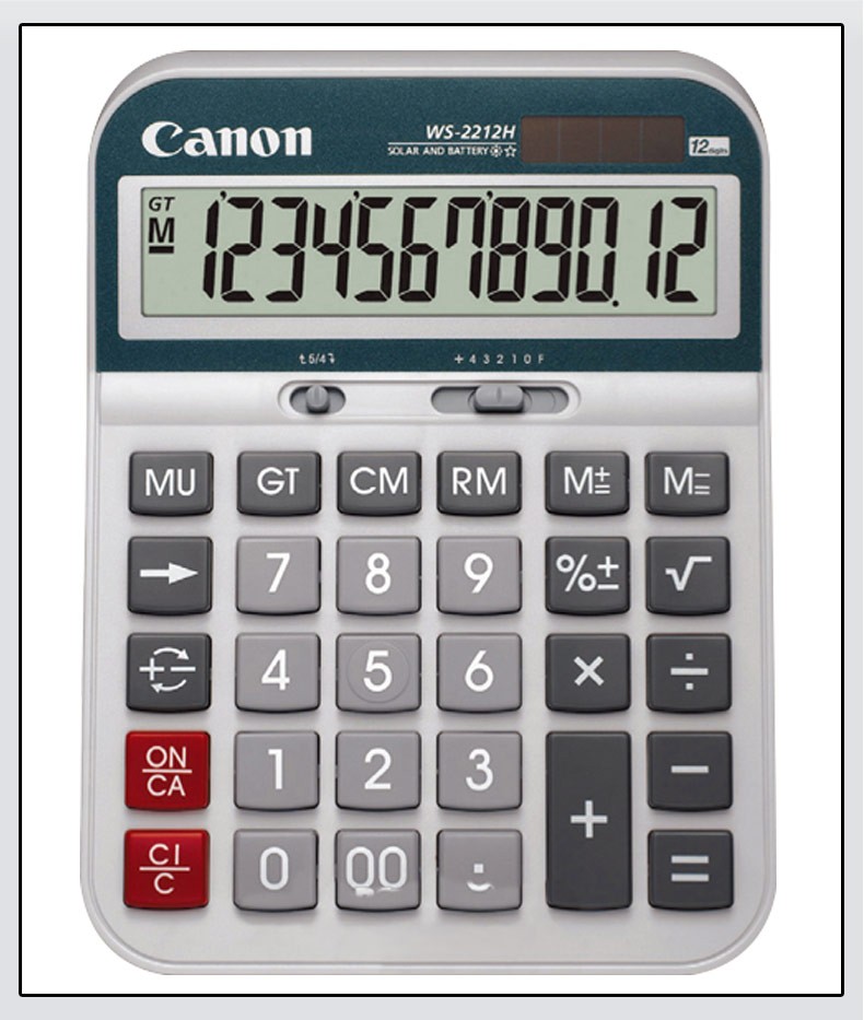 佳能计算器WS-2212H 佳能计算器WS-2212H
